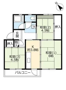 UR有野【B440501号室】の間取り