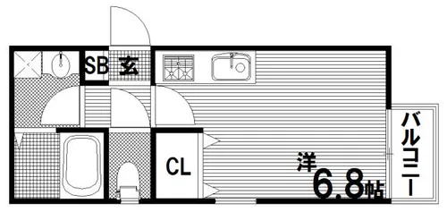 クレセント西代【2階】の間取り
