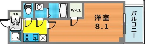 エスリード神戸ハーバーテラス【9階】の間取り