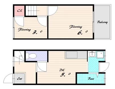 兵庫県神戸市長田区池田広町【テラスハウス】の間取り