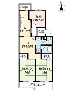 UR西京極【0080104号室】の間取り