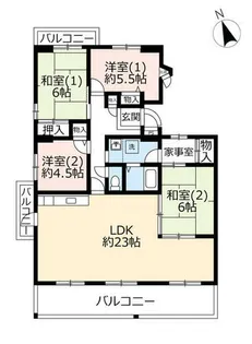 UR奈良青山一丁目【0060402号室】の間取り
