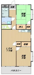 プレジオ王塚台【2階】の間取り