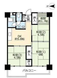 UR南港ひかりの【0160516号室】の間取り