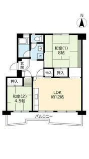 UR鳥飼野々二丁目【0020601号室】の間取り
