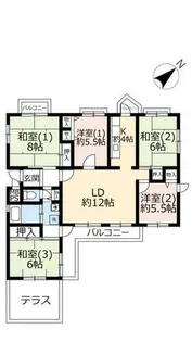 UR平城右京【0140401号室】の間取り
