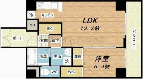 REIOS谷町【8階】の間取り