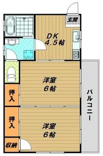 ハイツ朝【2階】の間取り