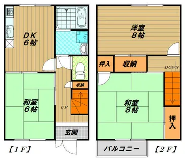 ハイツ深喜【1階】の間取り