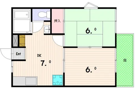 ハイツ・ブルーミィ【1階】の間取り