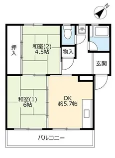UR鈴蘭台第五【0070407号室】の間取り