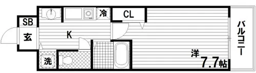 STATION COURT NORTH【4階】の間取り