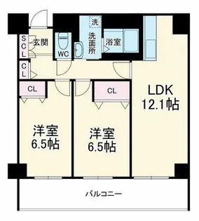 レジディア西天満【2階】の間取り