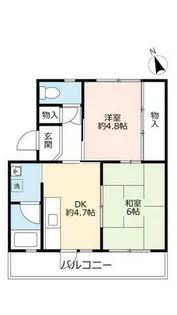 UR新多聞【4350505号室】の間取り