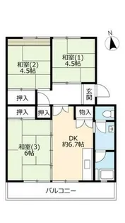 UR洛西新林【0250604号室】の間取り