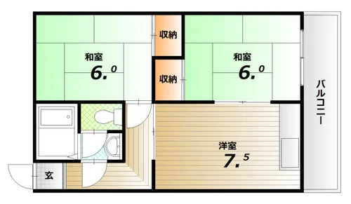 旭マンション【2階】の間取り