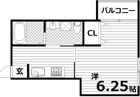 フロンフィール大道通【2階】の間取り