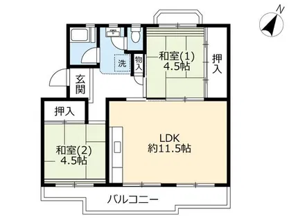 UR泉南尾崎【0200504号室】の間取り