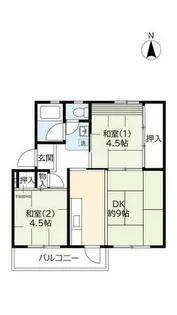 UR富田【0150401号室】の間取り