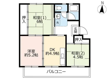 UR鶴山台【0600403号室】の間取り