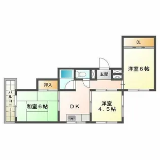 バンドーム大津和【2階】の間取り
