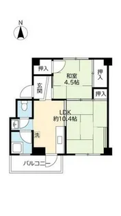 UR総持寺【0070313号室】の間取り