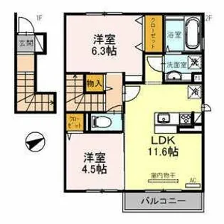 ビュー・ソフィア【2階】の間取り