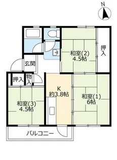 UR春木【0090203号室】の間取り