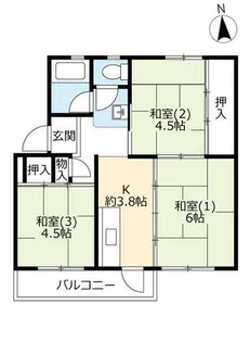 UR春木【0140503号室】の間取り