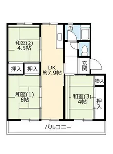 UR金剛【1380405号室】の間取り