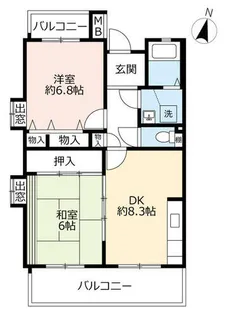 URアルビス五月ヶ丘【1190206号室】の間取り