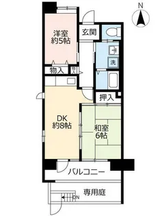 URシャレール東豊中【0130104号室】の間取り