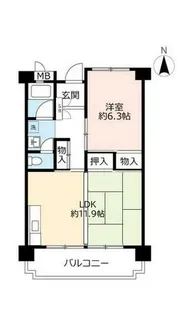 UR東門真【0030611号室】の間取り