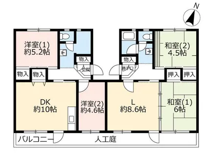 UR泉南一丘【0740301号室】の間取り