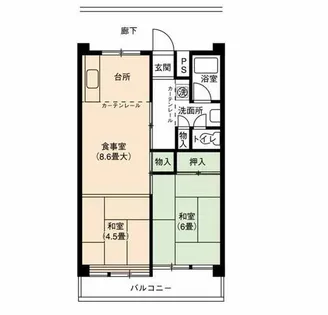 UR尾上【0040211号室】の間取り