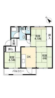 UR西大和片岡台【0130501号室】の間取り