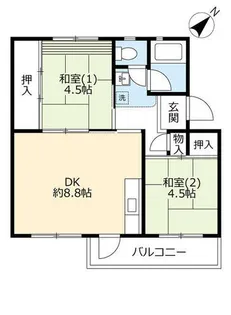 UR泉南一丘【0140405号室】の間取り