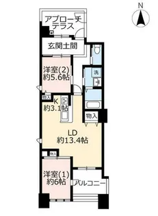 UR船場瓦町【0000603号室】の間取り