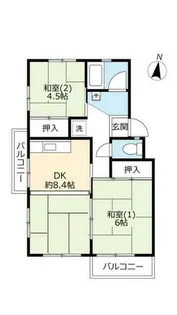 UR中宮第三【0220402号室】の間取り
