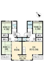 UR花山東【0090803号室】の間取り