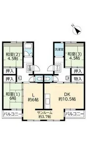 UR花山東【0090803号室】の間取り