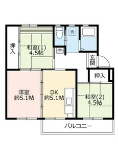 UR鈴蘭台第一【0030108号室】の間取り