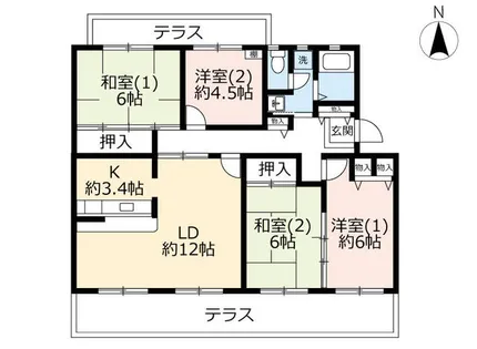 UR高の原駅東第2【0170402号室】の間取り