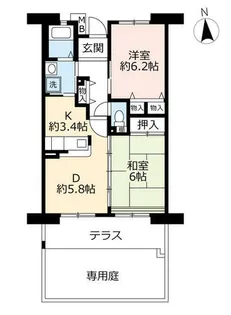 URアルビス緑丘【1060105号室】の間取り
