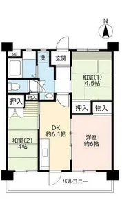 UR郡山駅前【0150204号室】の間取り