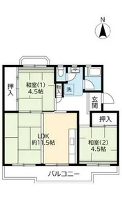 UR泉南尾崎【0010401号室】の間取り