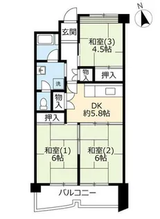 UR南港しらなみ【0330507号室】の間取り