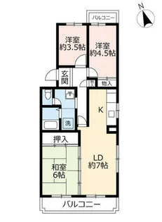 UR徳重【0060401号室】の間取り