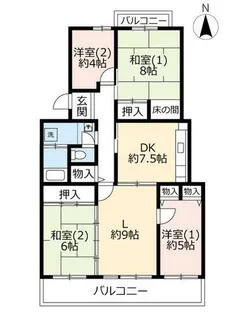 URオークタウン東茨木【0120203号室】の間取り
