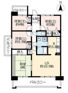 URサンヴァリエ針中野【0030708号室】の間取り